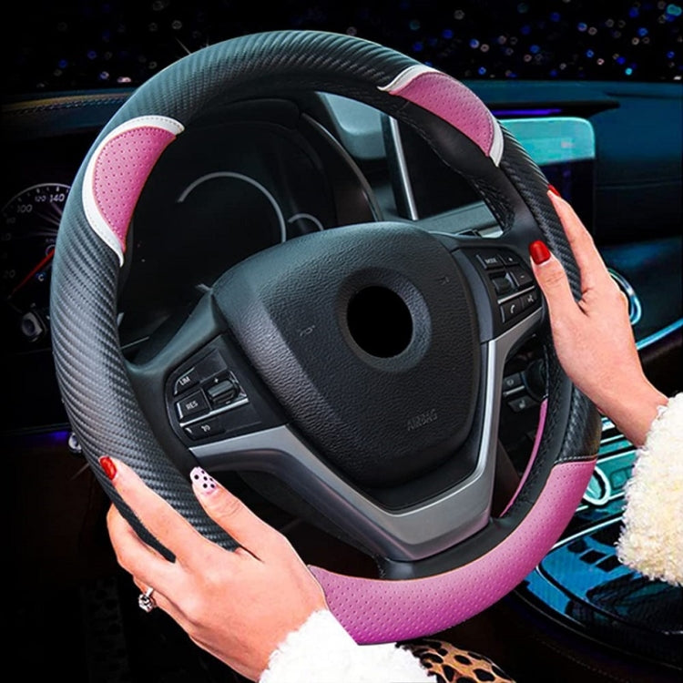38cm Cute Rabbit Women Cartoon Car Steering Wheel Cover, Color: Round Black Boffee