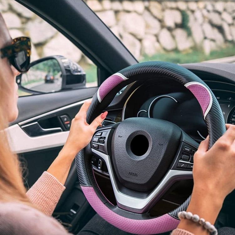 38cm Cute Rabbit Women Cartoon Car Steering Wheel Cover, Color: Round Black Boffee