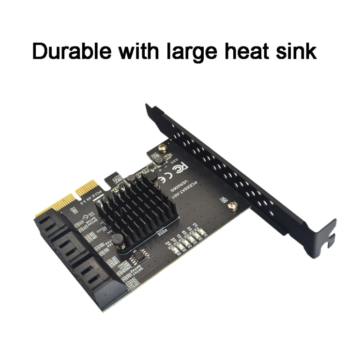 PCIE 1X To 10 Port SATA 3.0 Adapter Expansion Card ASMedia ASM1166 Converter - Add-on Cards by PMC Jewellery | Online Shopping South Africa | PMC Jewellery | Buy Now Pay Later Mobicred