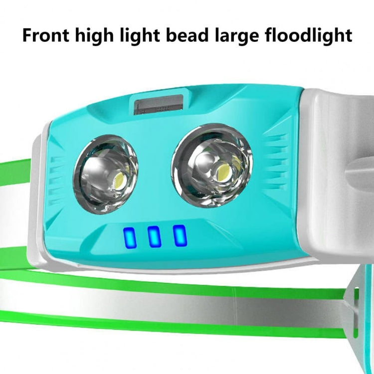 USB Rechargeable Running Light Strap Chest Light(Fluorescent Green)