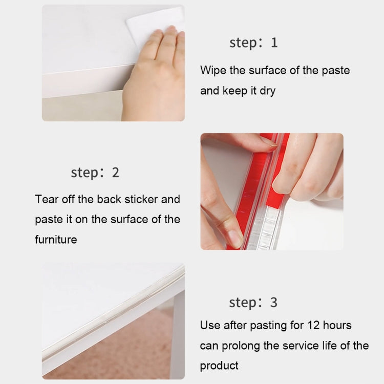 PVC Household Transparent Anti-collision Strip Furniture Soft Edge Protector, Specification: 1 cm x 1 m - Safety Equipment by PMC TechLife | Online Shopping South Africa | PMC TechLife