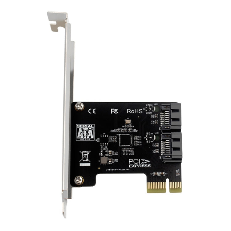 PCIE 2 Port SATA 3.0 Expansion Card 6Gbps Computer Desktop Chassis Conversion Card - free shipping - PMC Jewellery - Order now!