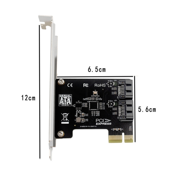 PCIE 2 Port SATA 3.0 Expansion Card 6Gbps Computer Desktop Chassis Conversion Card - free shipping - PMC Jewellery - Order now!