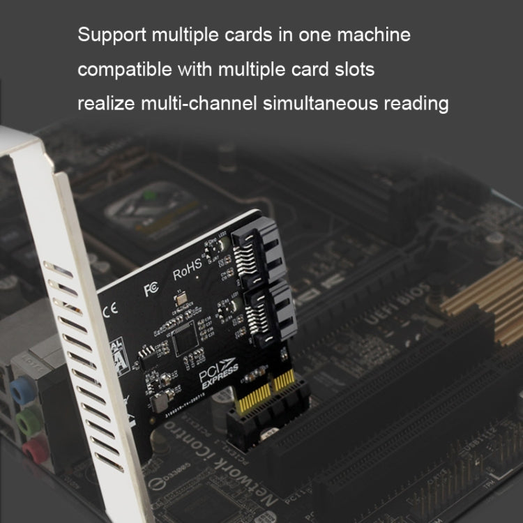 PCIE 2 Port SATA 3.0 Expansion Card 6Gbps Computer Desktop Chassis Conversion Card - free shipping - PMC Jewellery - Order now!