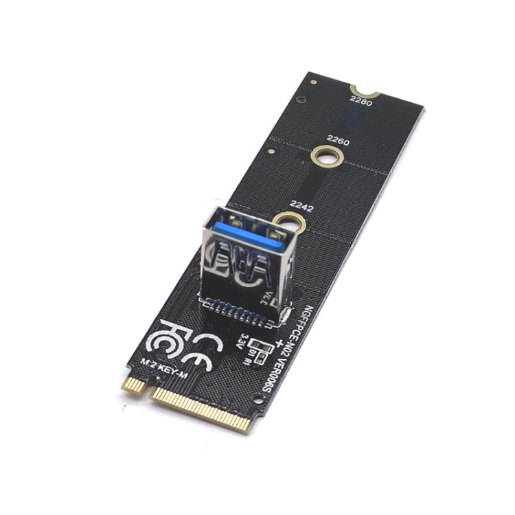 M.2 NVME To USB 3.0 PCI-E Expansion Card Adapter for Graphics Card(Blackboard)
