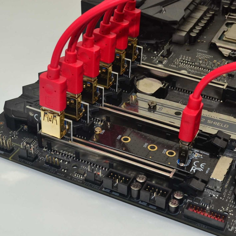 M.2 NVME To USB 3.0 PCI-E Expansion Card Adapter for Graphics Card(Blackboard)
