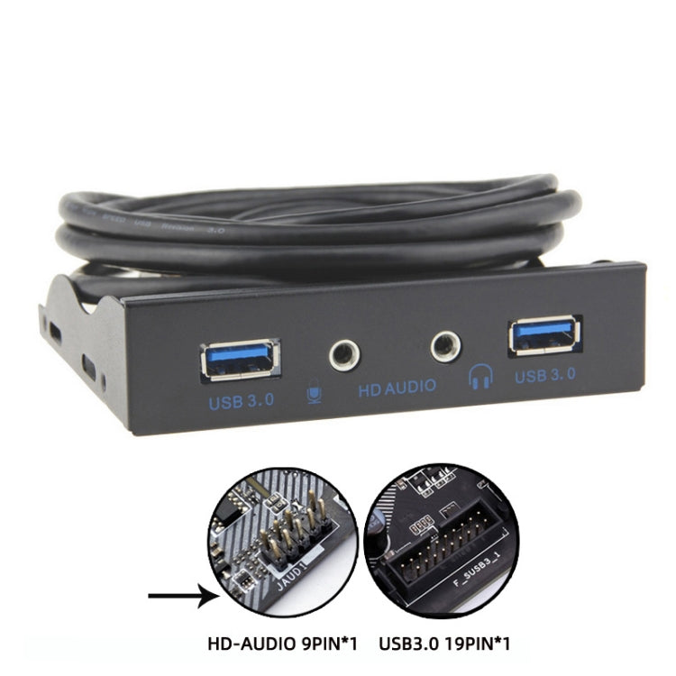 3.5-Inch 2 USB 3.0+HD AUDIO Port Desktop PC Floppy Drive Front Panel(Silver White)