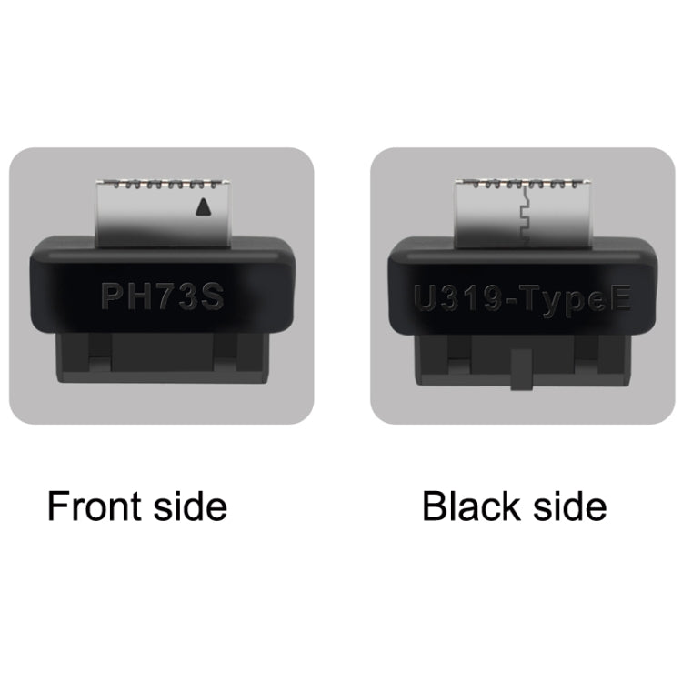 2pcs Mainboard USB3 19P/20P to TYPE-E Adapter Chassis Front TYPE-C/USB-C Plug Port(Black) - Cable & Adapters by PMC Jewellery | Online Shopping South Africa | PMC Jewellery | Buy Now Pay Later Mobicred