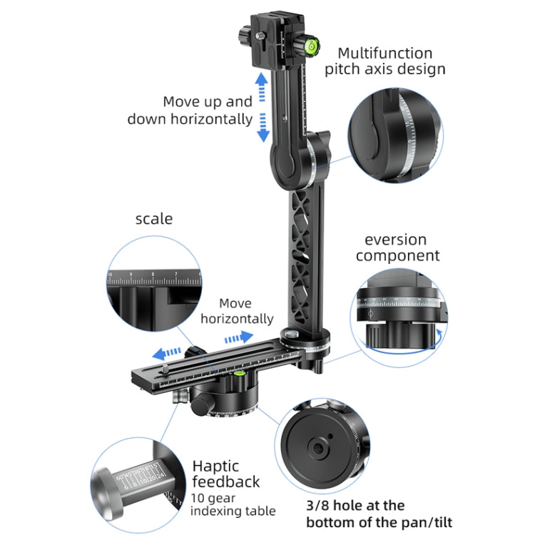 BEXIN GH-720A Tripod Head 720 Degree Rotating Panorama Head