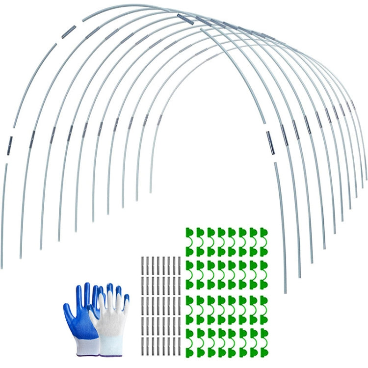 Garden Arch Greenhouse Hoops Rustproof Steel Tunnel Hoop Frame Plant Support, Speci: L 5 Rods 10 Arches