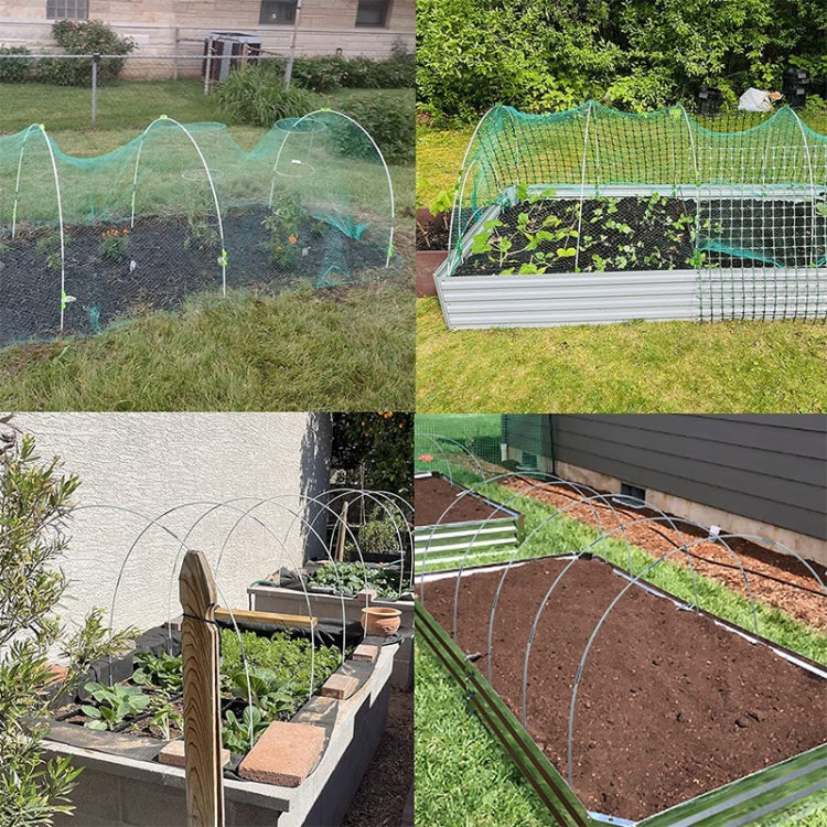 Garden Arch Greenhouse Hoops Rustproof Steel Tunnel Hoop Frame Plant Support, Speci: L 5 Rods 10 Arches