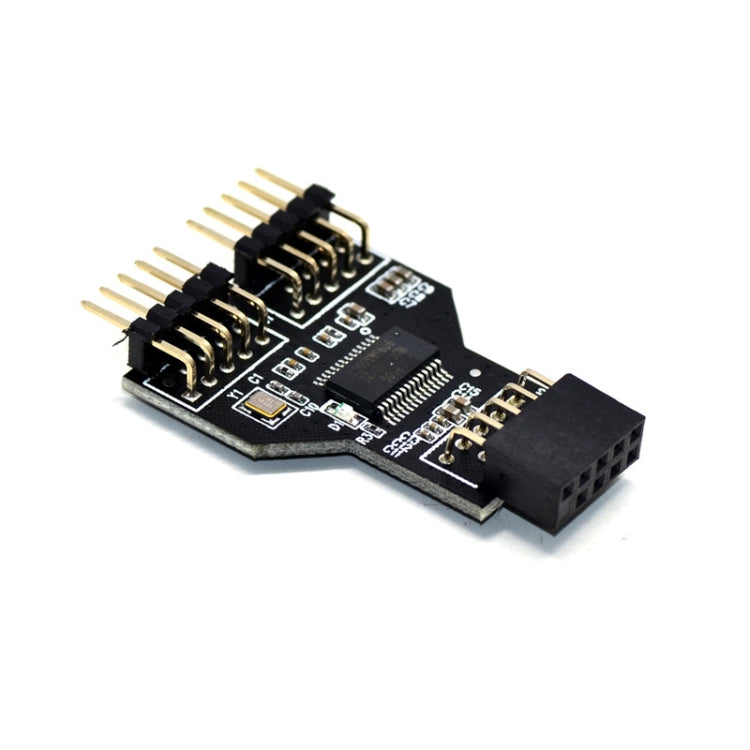 9 Pin USB Header Female 1 To 2 Male Board 9-Pin USB 2.0 HUB Connector Adapter