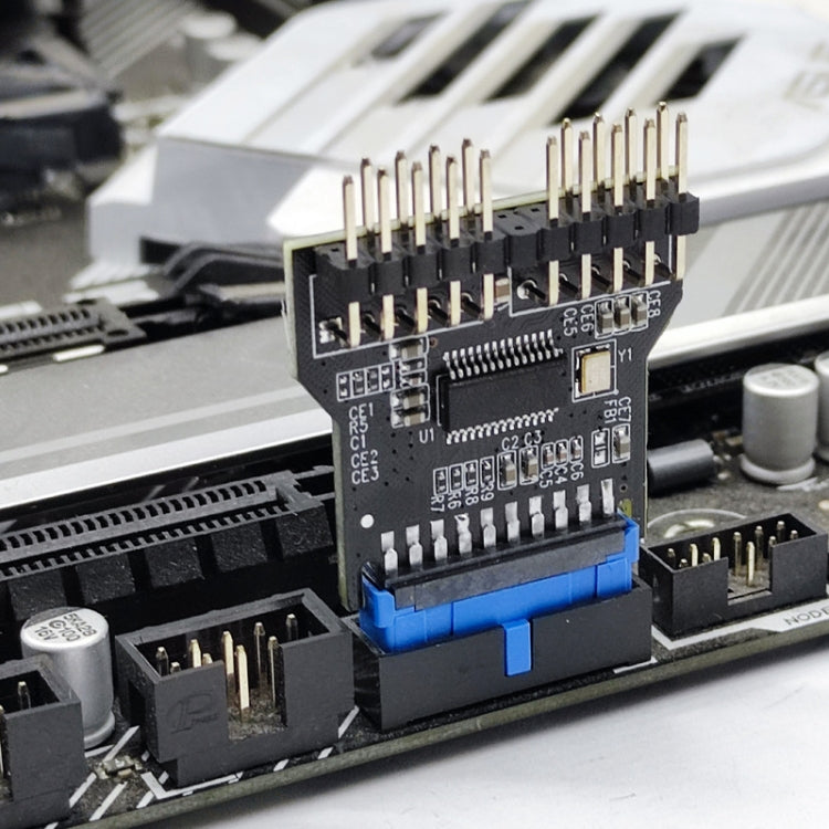 USB3.0 19Pin to Dual 9Pin Connectors Header Female 1 to 2 Male Board 9-Pin USB 2.0 HUB - USB 2.0 HUB by PMC TechLife | Online Shopping South Africa | PMC TechLife