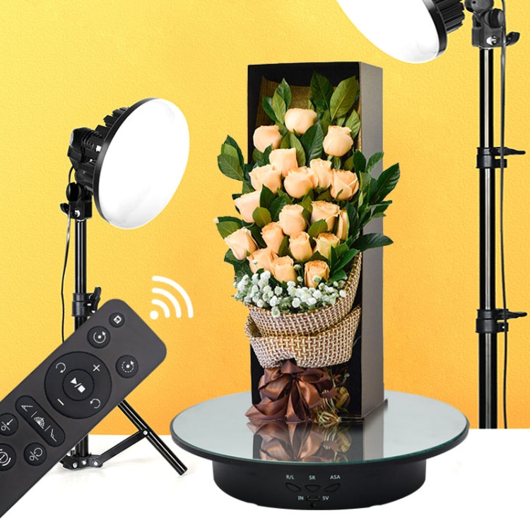 20cm Remote Control Electric Turntable Live Shooting Rotating Display Stand(White) - by PMC TechLife | Online Shopping South Africa | PMC TechLife | Buy Now Pay Later Mobicred