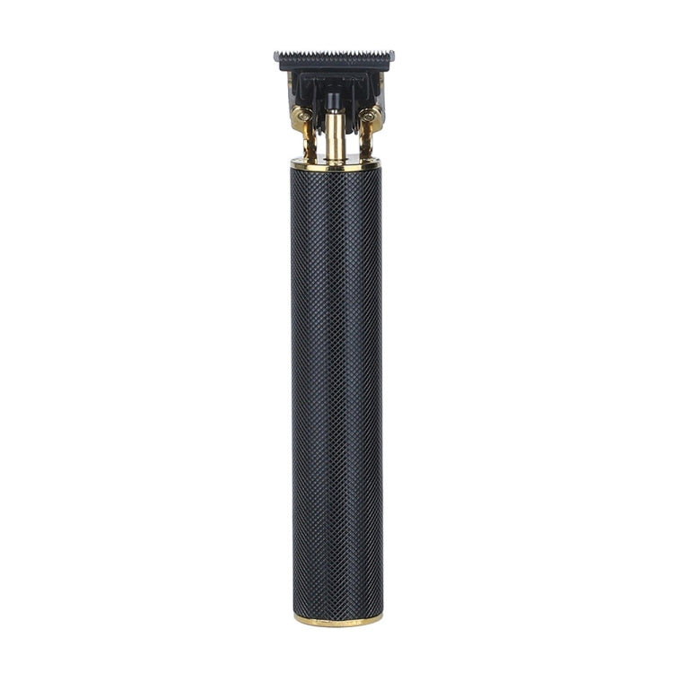 Hollow T-shape Ceramic Cutter Head USB Charging Engraving Electric Hair Clipper, Color: Black