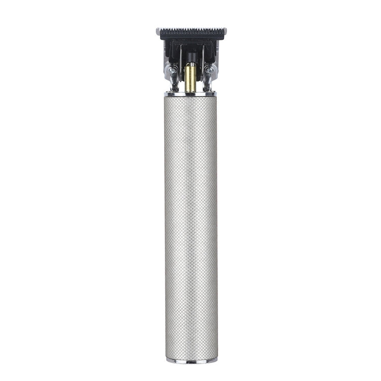 Hollow T-shape Ceramic Cutter Head USB Charging Engraving Electric Hair Clipper, Color: Silver