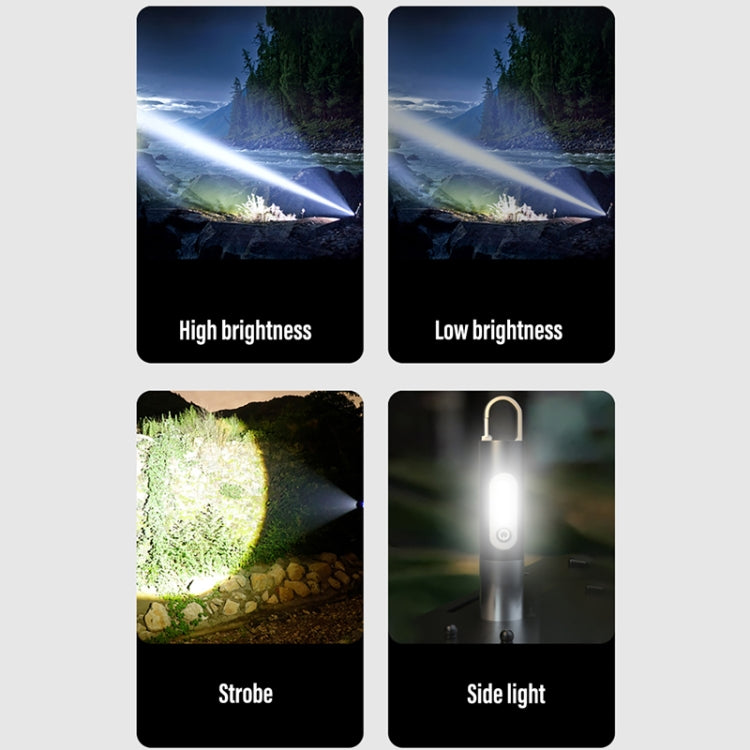 XHP50 Lamp Bead Super Bright LED Flashlight Telescopic Zoom Water-resistant Torch With Lampshade