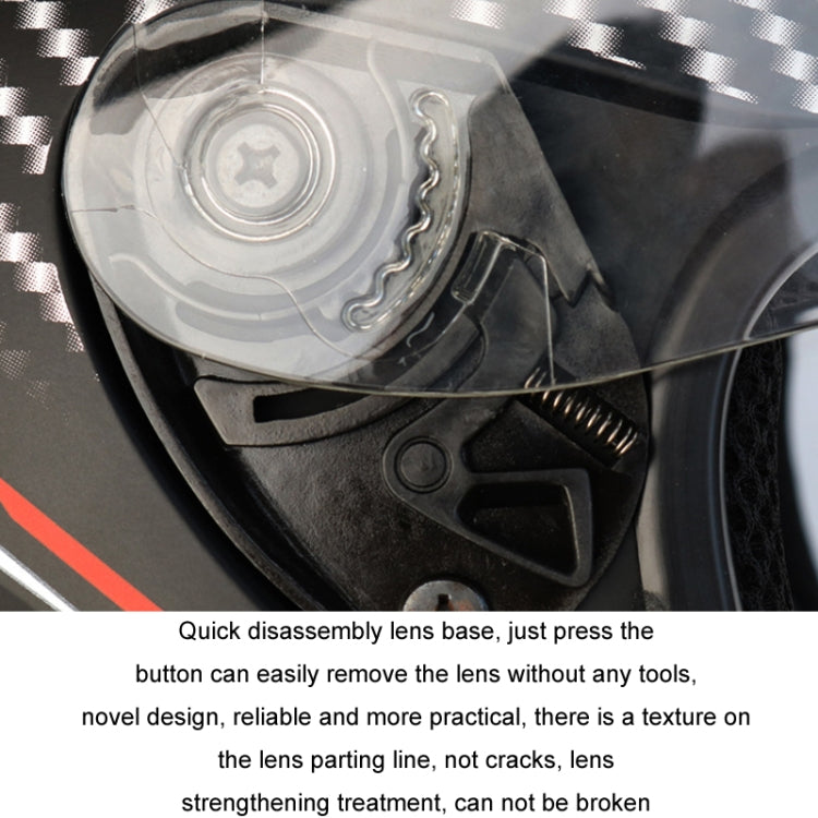 KUQIBAO Motorcycle Bluetooth Headset Double Lens Helmet With Braid, Size: L(White Phantom Fiber) - free shipping - PMC Jewellery - Order now!
