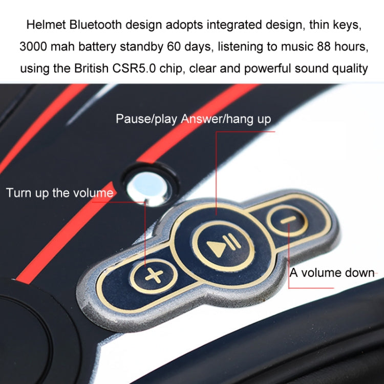 KUQIBAO Motorcycle Bluetooth Headset Double Lens Helmet With Braid, Size: L(White Phantom Fiber) - free shipping - PMC Jewellery - Order now!