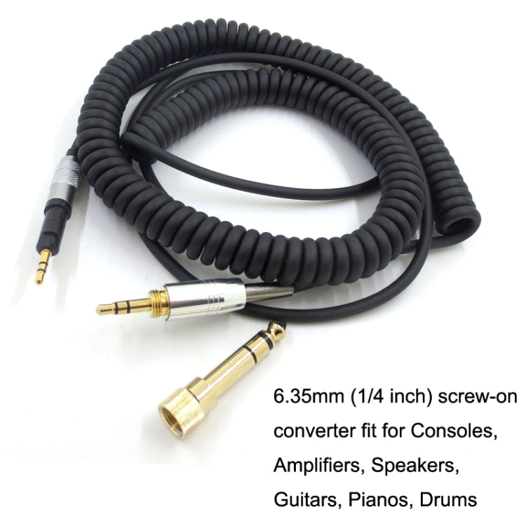For ATH-M50X / M40X / M70X Spring Headset Audio Cable AUX 2.5mm Head - free shipping - PMC Jewellery - Order now!