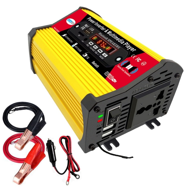 SOLIKE TECH 300W Modified Sine Wave Inverter with Bluetooth MP3/FM Multimedia Player 12V to 220V