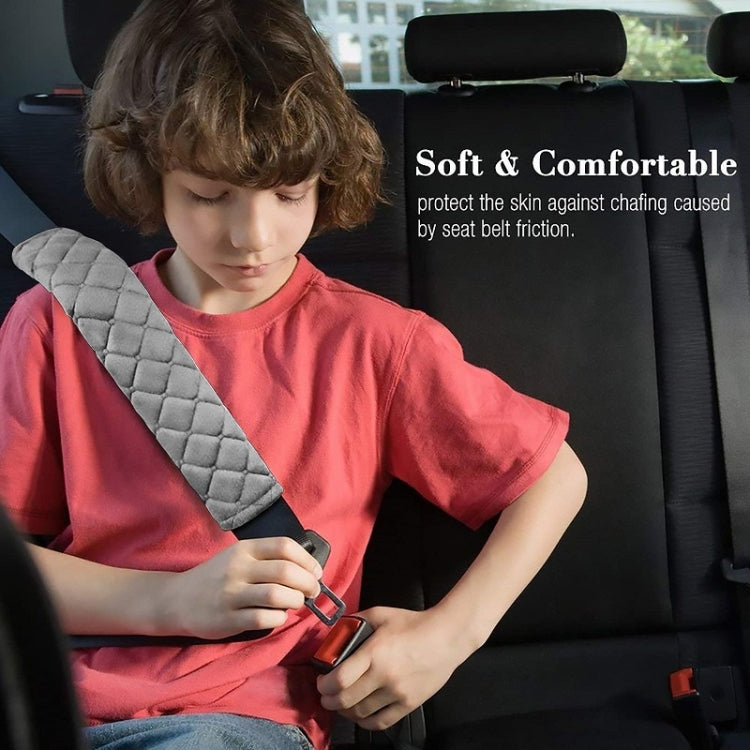 Car Seat Belt Protector Soft Extended Shoulder Pads, Color: Grey