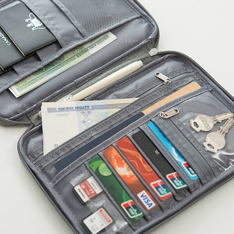 Travel Water-resistant Dustproof Portable Passport Document Bag, Color: Black Small