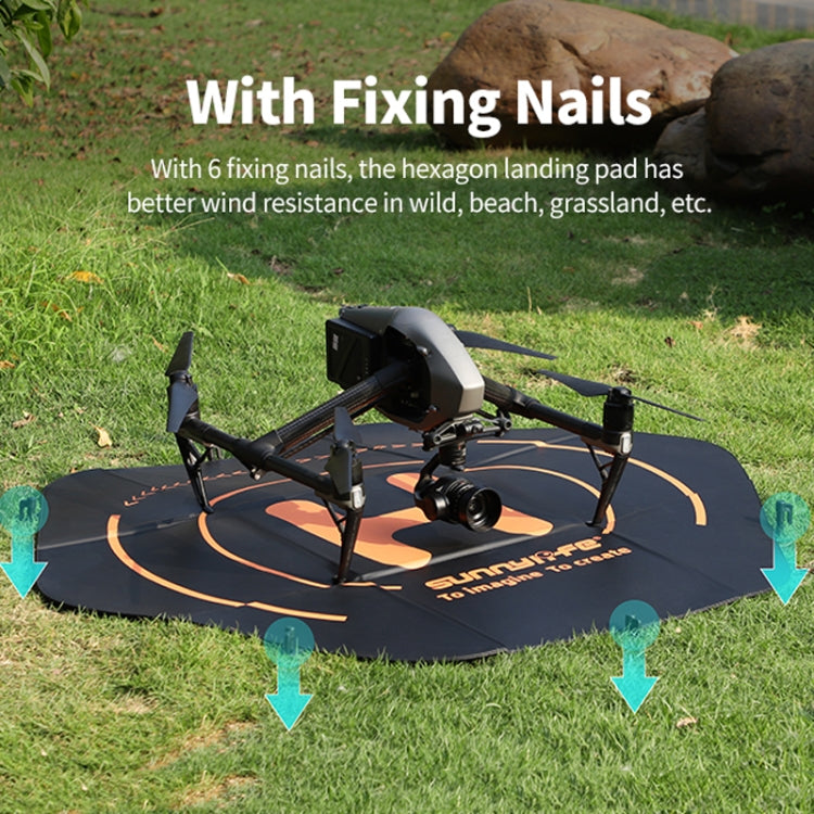 Sunnylife TJP10 110cm Hexagonal Double-Sided Folding With Ground Spikes Drone Universal Apron