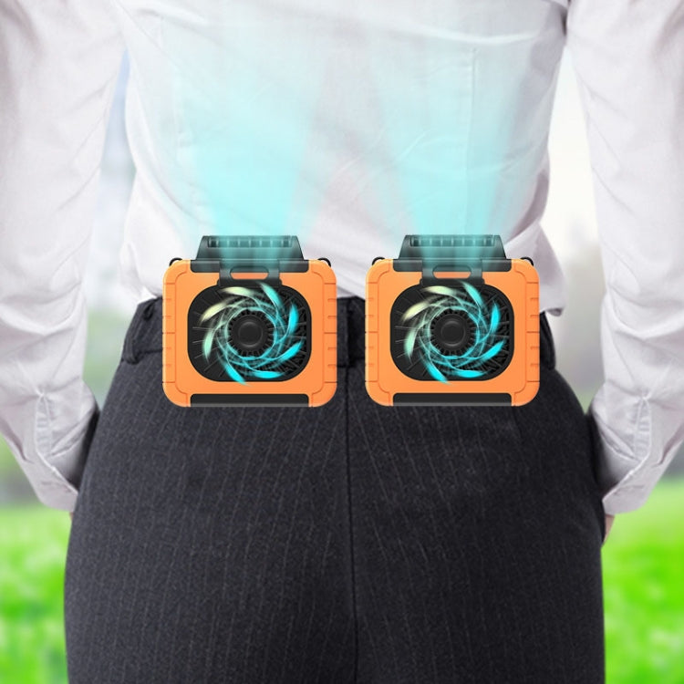 Outdoor Waist-Mounted Lighting Fan Multifunctional Bracket Hanging Neck Fan(Pink)