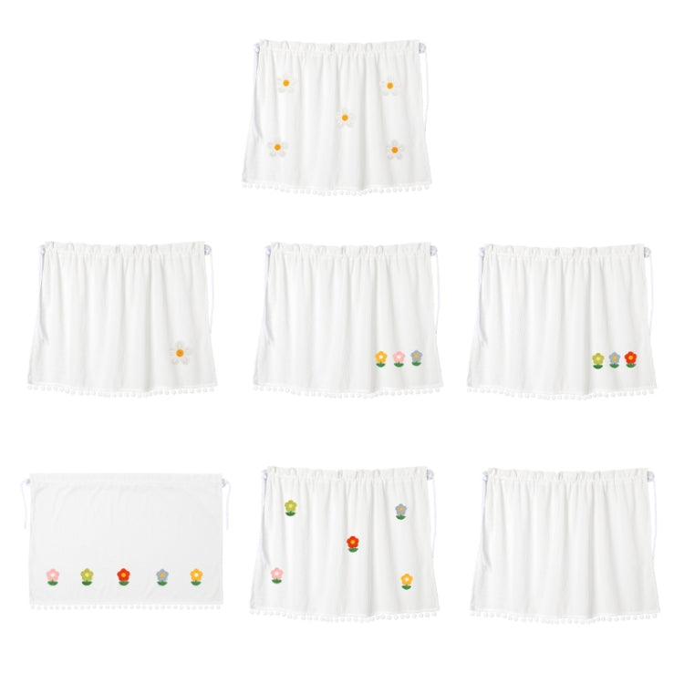Car Sun Protection Blackout Curtain Cartoon Sunshade Curtain, Pattern: Green Blue Red Flower
