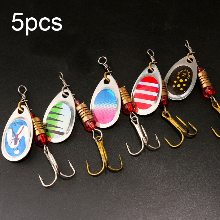 5pcs Roadrunner False Bait Sequins Lure Set, Color Random Delivery