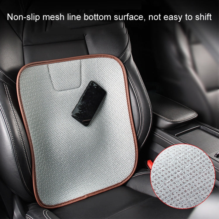 Car Seat Without Backrest Ice Silk Cushion(Mosca Brown)
