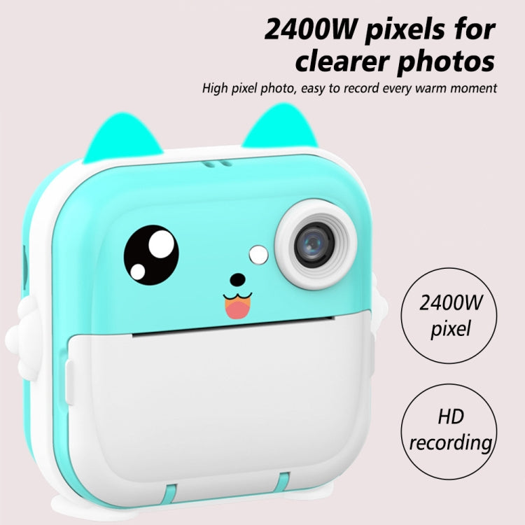 Children Instant Camera Mini Thermal HD Printer Video Photo Digital Camera, Spec: 32G Pink