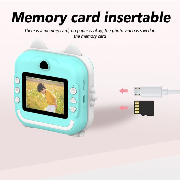 Children Instant Camera Mini Thermal HD Printer Video Photo Digital Camera, Spec: Standard Blue