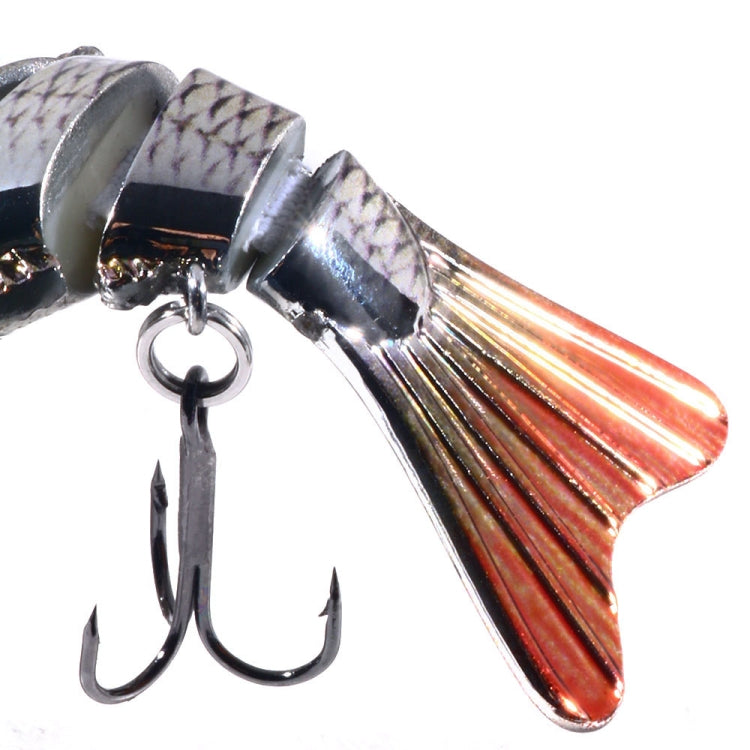 HENGJIA 10cm 24g Bionic Multi-Section Fish Bait Plastic Electroplating Fake Bait(2)