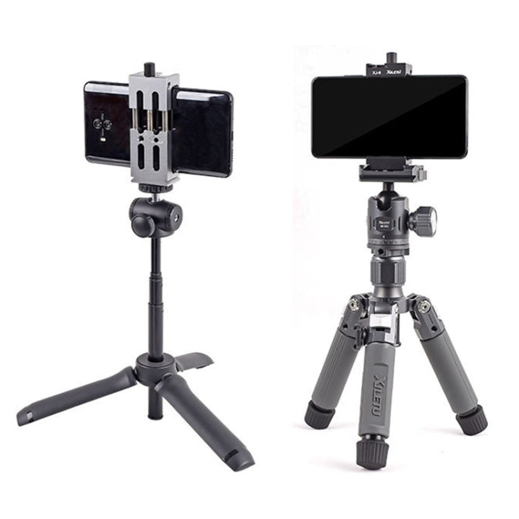 XILETU XJ-8 Aluminum Alloy Camera Head Tripod Mobile Phone Clip(Black) - Other Accessories by XILETU | Online Shopping South Africa | PMC Jewellery | Buy Now Pay Later Mobicred
