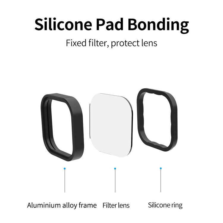 For GoPro Hero11 Black / HERO10 Black / HERO9 Black TELESIN Lens Filter, Spec: ND8/16/32