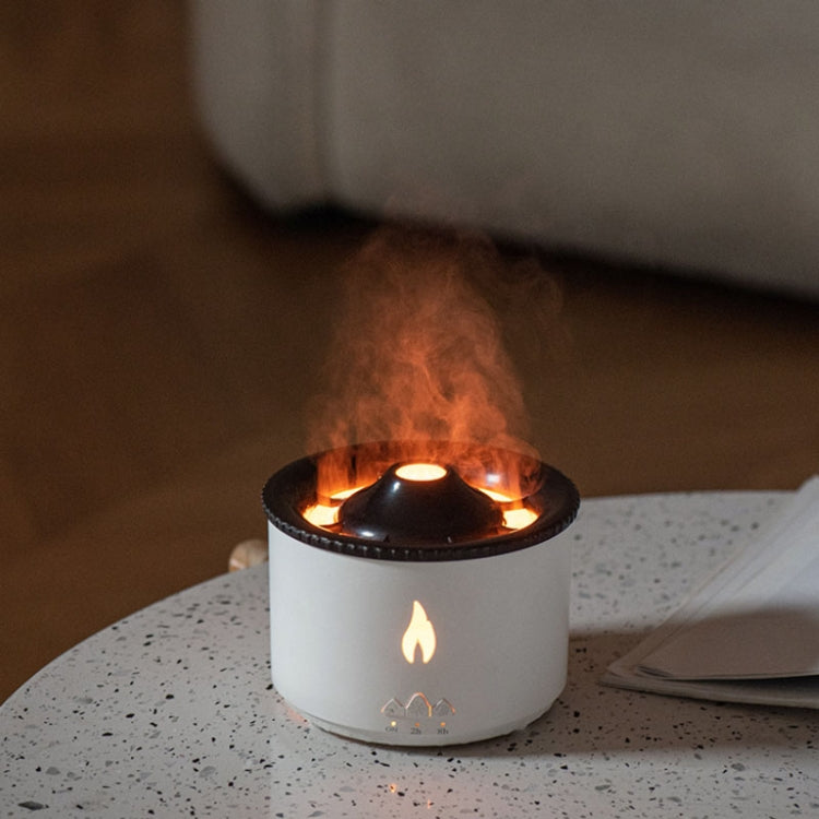 Volcanic Essential Oil Aroma Diffuser Ultrasonic Air Humidifier, Model: Monochrome(UK Plug)