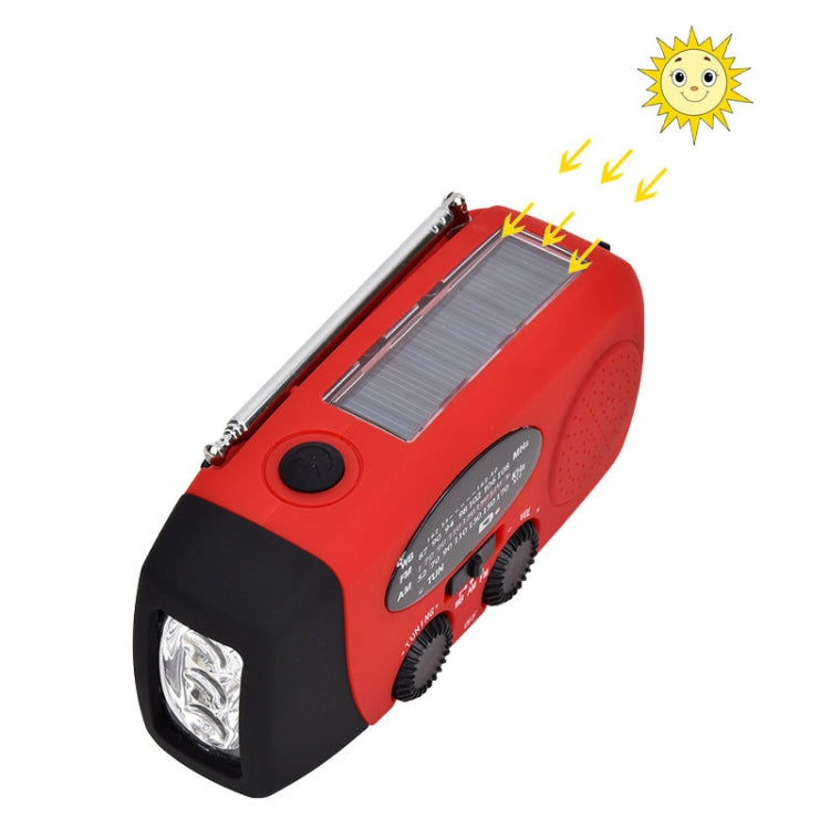 HanRongda HRD-902 Disaster Prevention and Emergency Solar Charging Lighting Mobile Portable Radio(Red)