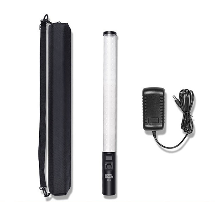 Pixel S24 RGB Fill Light Rod Handheld Portable Color Icelet Outdoor Videos Live Broadcast Studio Camera Stick Lamp(Standard Set+US Plug Adapter)