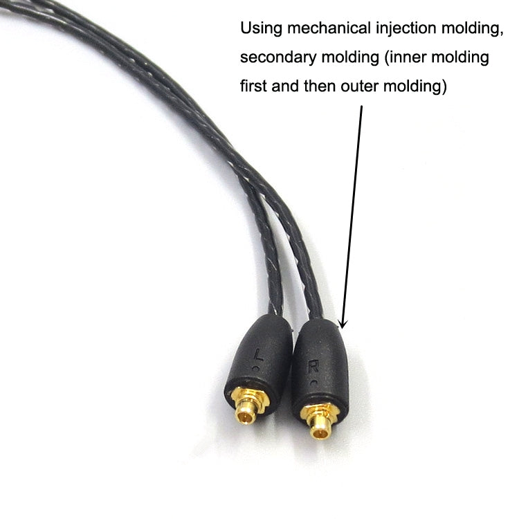 1.2m For Shure MMCX / SE215 / SE535 / SE846 / UE900 Volume Adjustment Headphone Cable(Black) - Headset Accessories by PMC TechLife | Online Shopping South Africa | PMC TechLife | Buy Now Pay Later Mobicred