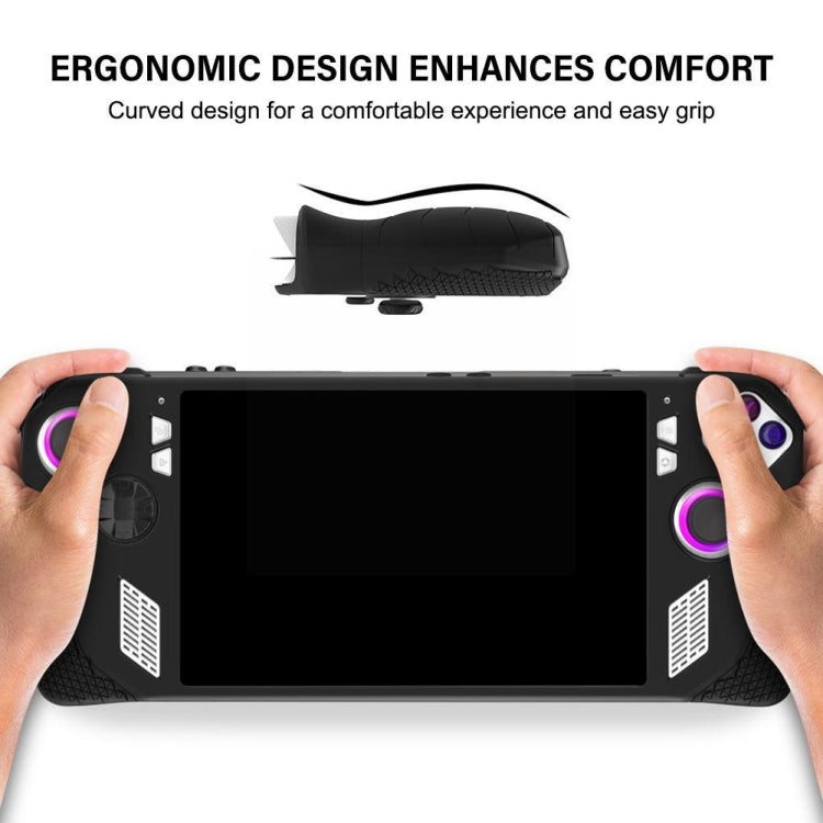 For ASUS ROG Ally Handheld Game Console Silicone Drop-proof Protective Case All-inclusive Case(Black) - Cases by PMC Jewellery | Online Shopping South Africa | PMC Jewellery | Buy Now Pay Later Mobicred