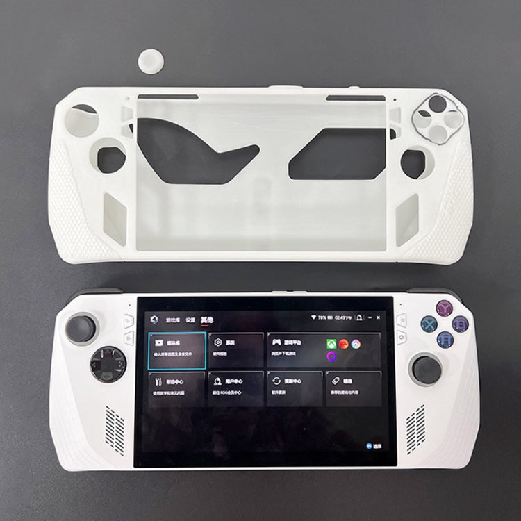 For ASUS ROG Ally Handheld Game Console Silicone Drop-proof Protective Case All-inclusive Case(Black)