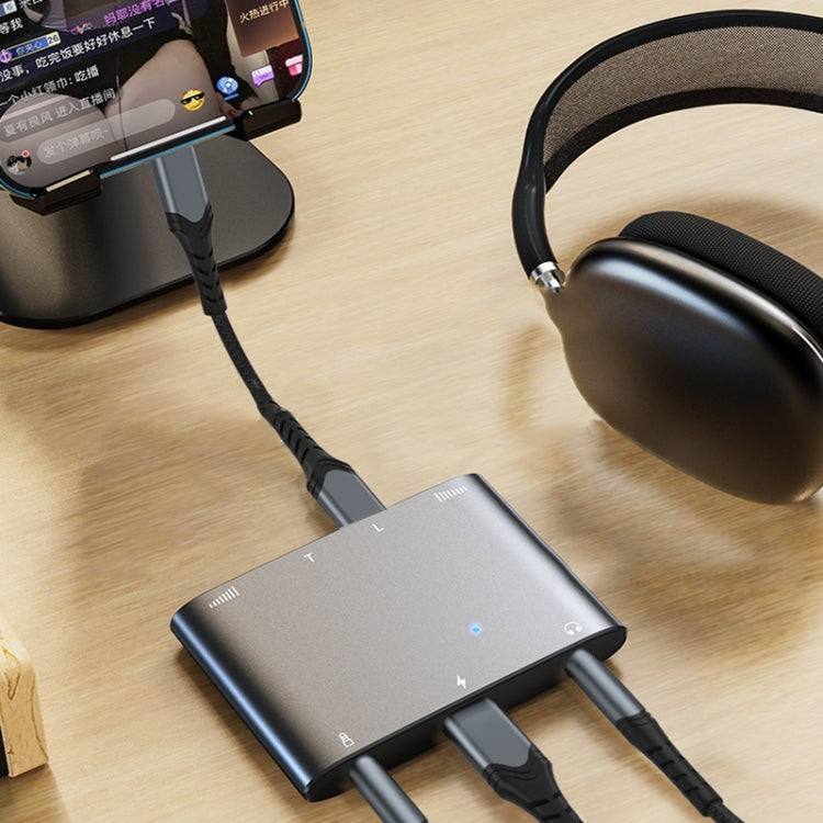 2 In 1 8 Pin+Type-C/USB-C Stereo Dual Channel Sound Card Live Converter(Upgraded Version) - Live Sound Effects Processors by PMC TechLife | Online Shopping South Africa | PMC TechLife | Buy Now Pay Later Mobicred