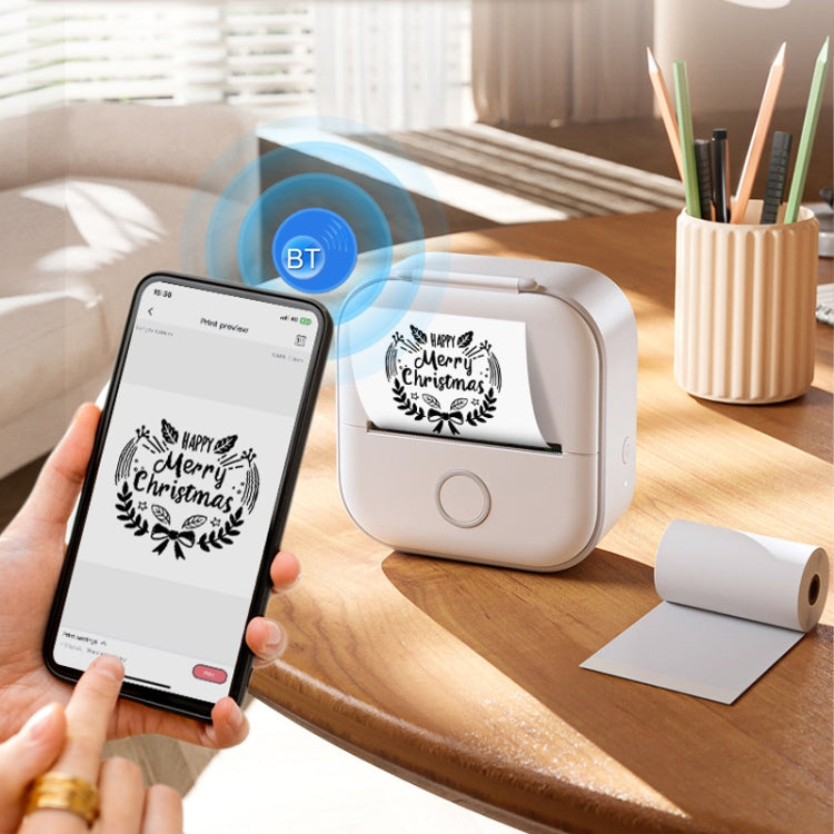 Phomemo T02 Gift Box Phone Bluetooth Mini Printer Photo Thermal Printer Family Student Wrong Question Printer(White) - free shipping - PMC Jewellery - Order now!