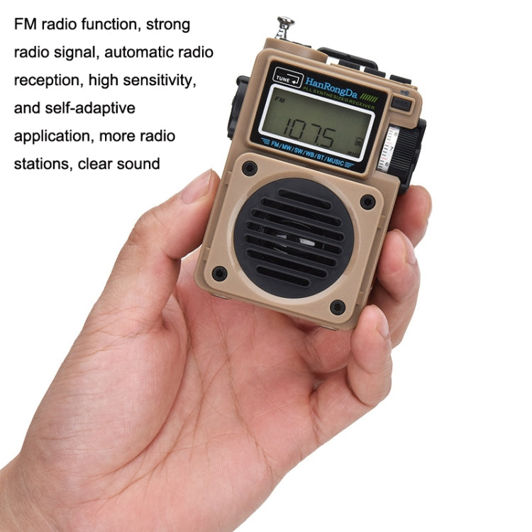 HanRongda HRD-701 Portable Full Band Radio Subwoofer Bluetooth TF Card Digital Display Radio(Yellow) - free shipping - PMC Jewellery - Order now!
