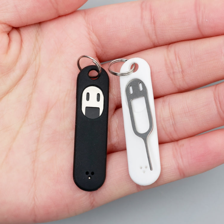 Eject Sim Card Tray Open Pins Needle Keychain Tool With Silicone Case(White) - free shipping - PMC Jewellery - Order now!