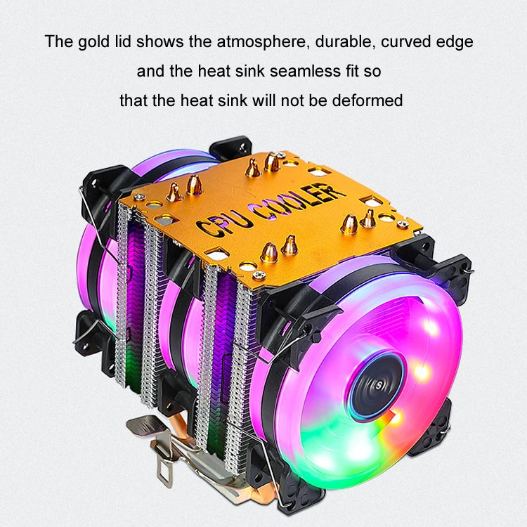 EVESKY 600 Desktop Computer 4 Copper Tube Mute CPU Cooling Fan, Color: Color Single Fan