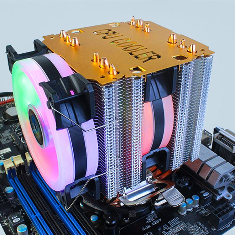 EVESKY 600 Desktop Computer 4 Copper Tube Mute CPU Cooling Fan, Color: No Light Three Fans - free shipping - PMC Jewellery - Order now!