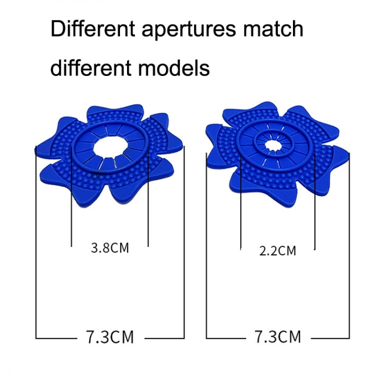 4sets Car Universal Wiper Hole Protective Cover PVC Dustproof Snowproof Wiper Pad(Blue Small Hole)